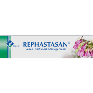REPHASTASAN® Creme REPHASTASAN® Creme, ist eine Venen-, Sport- und Massagecreme und kombiniert wirksame pflanzliche Extrakte nach einer seit Jahrzehnten bewährten Rezeptur und ist universell einsetzbar.